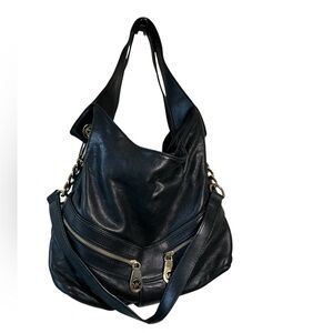 Michael Kors Leather Hobo Bag with Gold Details